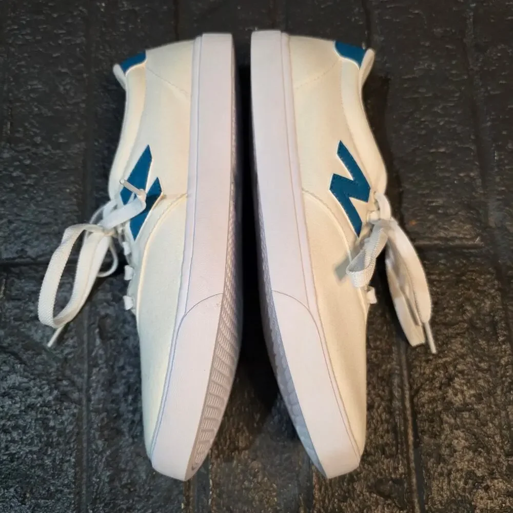 New Balance All Coasts 55 Canvas Sneakers - White/Blue Men's Size 8.5